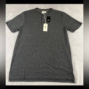 Civil Society mens short sleeve Black Heather Henley tshirt size M